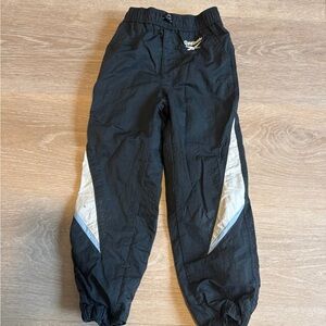 Reebok Kids Black Joggers with White Accents
